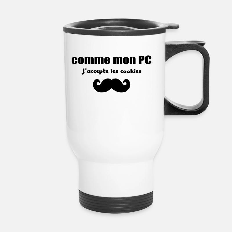 wie mein PC - Thermobecher mit Tragegriff - Weiß