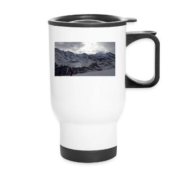Alpen - Thermobecher mit Tragegriff - Weiß - Vorne