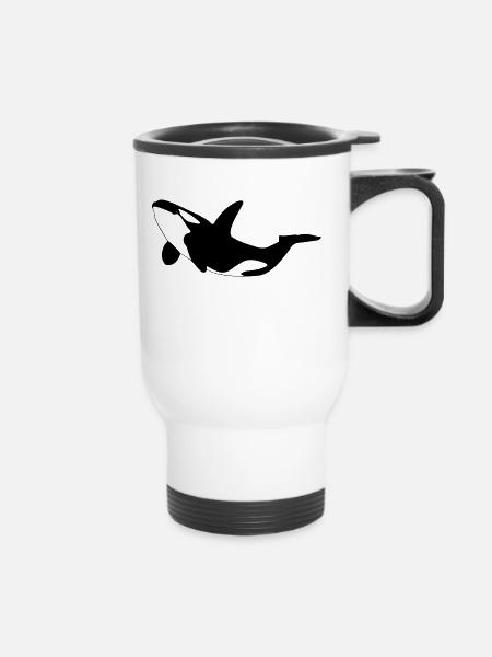 Orca - Thermobecher mit Tragegriff - Weiß