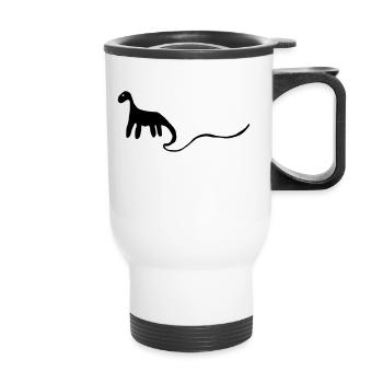 Dino Fan - Thermobecher mit Tragegriff - Weiß - Vorne