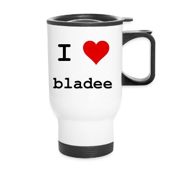 I Love Bladee - Thermal mug with handle - white - Front