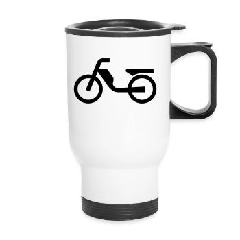 Symbol moped moped - Thermal mug with handle - white - Front