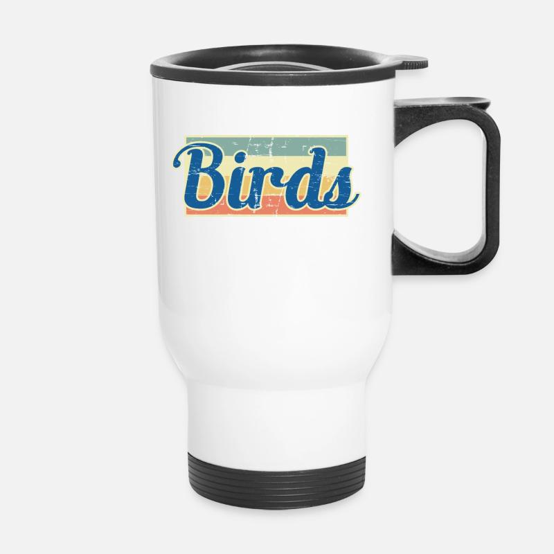 Vogel - Thermobecher mit Tragegriff - Weiß