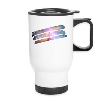Cosmic Farbe - Thermobecher mit Tragegriff - Weiß - Vorne