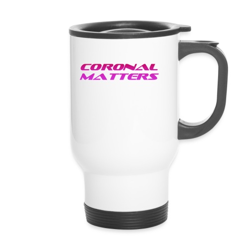 Coronal Matters logo - Kahvallinen termosmuki