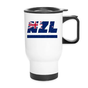 Drapeau de la Nouvelle-Zélande NZL - Tasse isotherme avec poignée - blanc - Devant