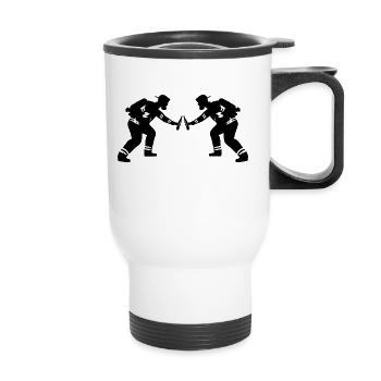 Fire department in action - Thermal mug with handle - white - Front
