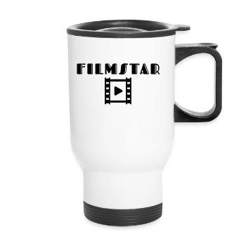 Star du cinéma - Tasse isotherme avec poignée - blanc - Devant