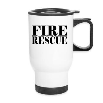 FIRE RESCUE - Thermobecher mit Tragegriff - Weiß - Vorne