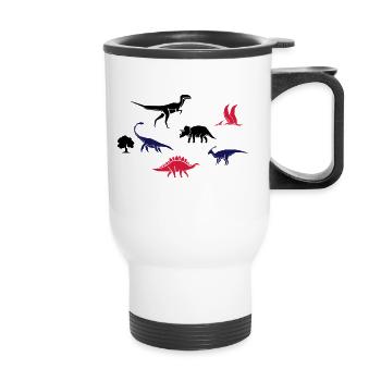 Des dinosaures pour les enfants - Tasse isotherme avec poignée - blanc - Devant