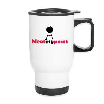Meatingpoint Grill - Thermobecher mit Tragegriff - Weiß - Vorne