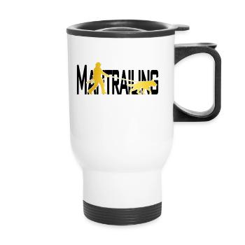 Mantrailing Gold/schwarz - Thermobecher mit Tragegriff - Weiß - Vorne