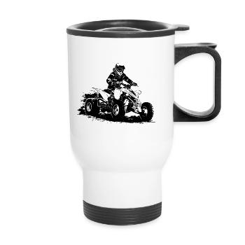 Quad Racing - ATV Racer - Tasse isotherme avec poignée - blanc - Devant