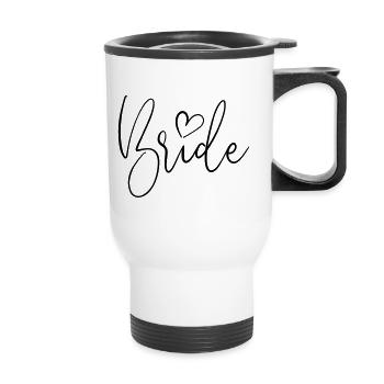 Bride Squad JGA Junggesellinnenabschied Frauen - Thermobecher mit Tragegriff - Weiß - Vorne