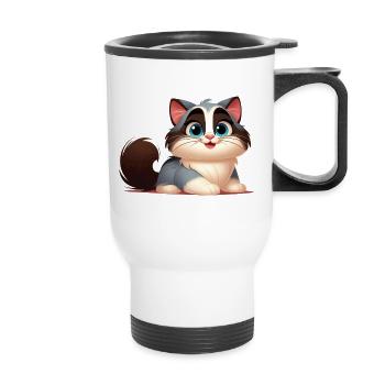 Ragdoll 2 - Thermobecher mit Tragegriff - Weiß - Vorne