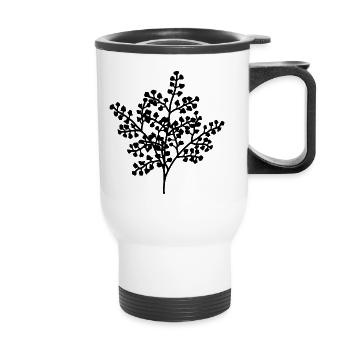 Floral flower flowers bouquet plant - Thermal mug with handle - white - Front