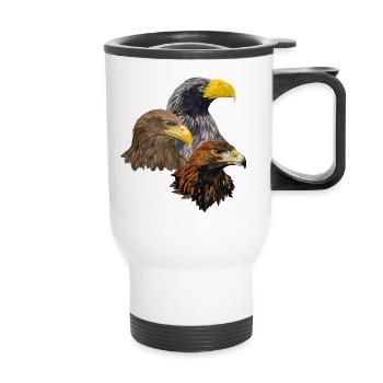 Oiseaux de proie - Tasse isotherme avec poignée - blanc - Devant