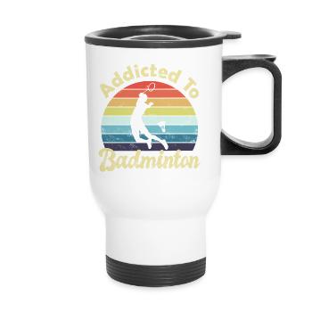 Badminton - Tasse isotherme avec poignée - blanc - Devant