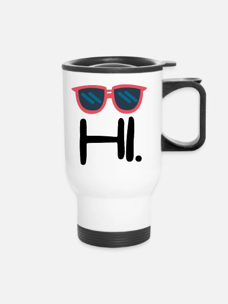 Hi - Thermobecher mit Tragegriff - Weiß