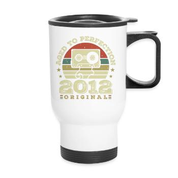 Idée Cadeau Anniversaire Vintage Original 2012 - Tasse isotherme avec poignée - blanc - Devant