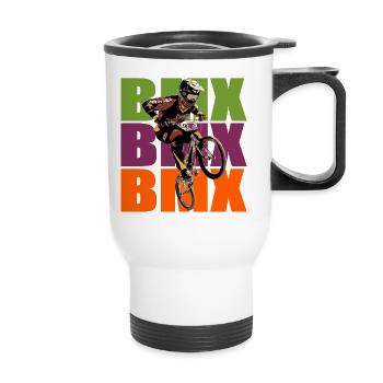 Vélo BMX - Tasse isotherme avec poignée - blanc - Devant