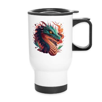 Fire Dragon of Legends – Mystical Power - Thermal mug with handle - white - Front