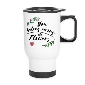 Flowers - Thermobecher mit Tragegriff - Weiß - Vorne