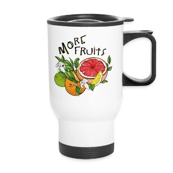Plus de fruits - Tasse isotherme avec poignée - blanc - Devant
