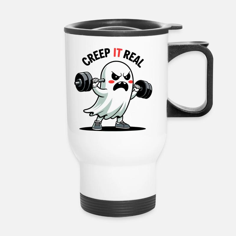 Creep It Real Ghost Lift - Thermobecher mit Tragegriff - Weiß