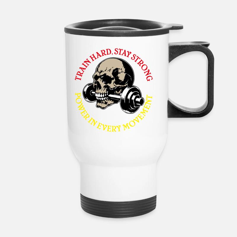 StayStrong - Thermobecher mit Tragegriff - Weiß