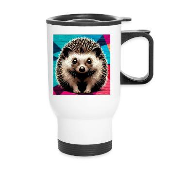 Igel - Thermobecher mit Tragegriff - Weiß - Vorne