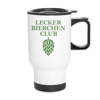 Lecker Bierchen Club - Lecker Bierchen - Bier - Thermobecher mit Tragegriff - Weiß - Vorne