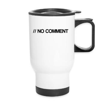 No Comment - Informatique - Commentaire - Coden - Tasse isotherme avec poignée - blanc - Devant