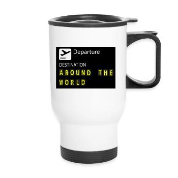 World tour - Thermal mug with handle - white - Front