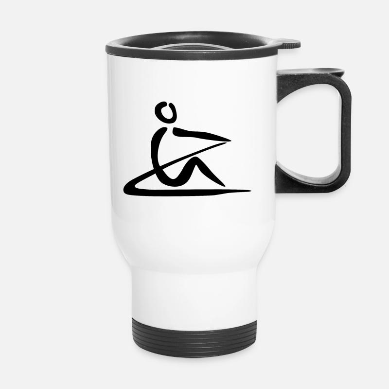 Ruder-Logo 1 - Thermobecher mit Tragegriff - Weiß