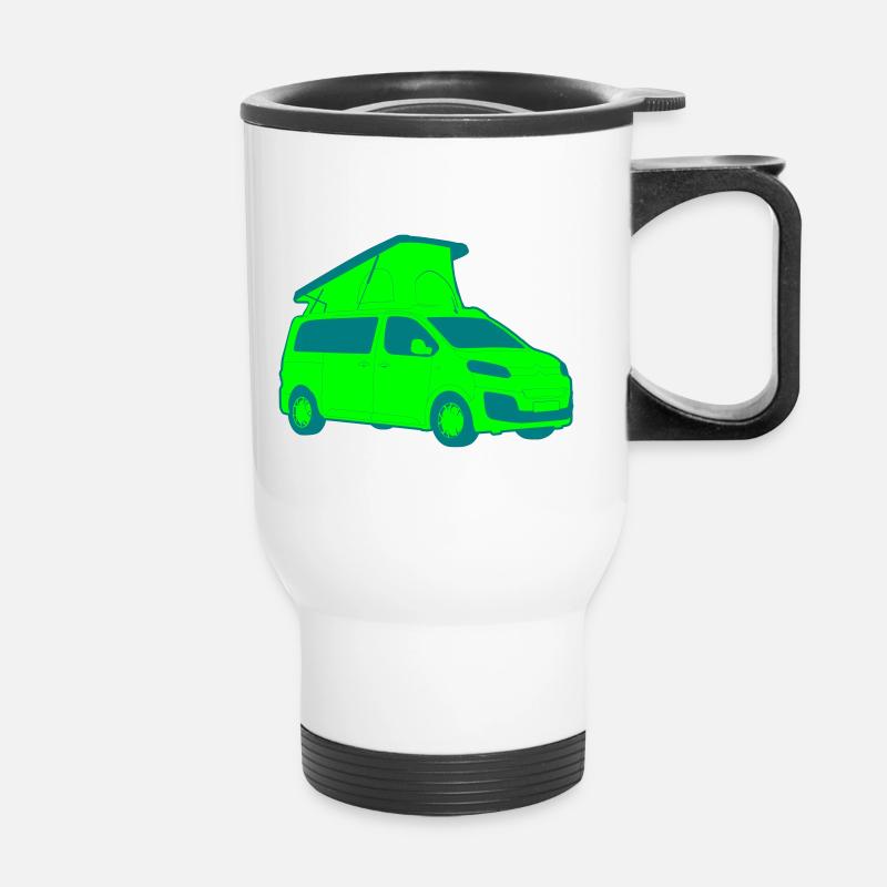 Camper 3d - Thermal mug with handle - white