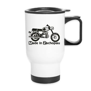 MZ TS250 Zschopau - Thermobecher mit Tragegriff - Weiß - Vorne