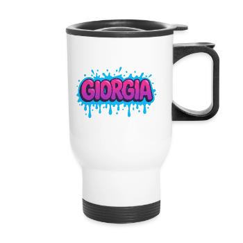 Graffiti Georgia Name Gift Ideal Printable - Thermal mug with handle - white - Front
