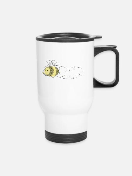 Bumblebee Sparkles - Thermobecher mit Tragegriff - Weiß