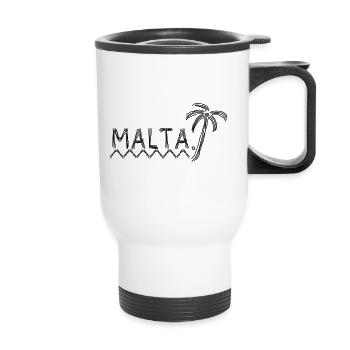 Malta - Thermobecher mit Tragegriff - Weiß - Vorne