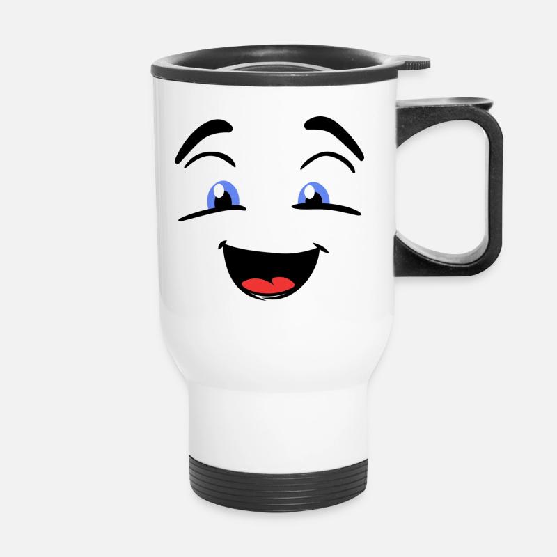 emoji - Thermal mug with handle - white