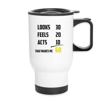 That's the 60th birthday present - Thermal mug with handle - white - Front