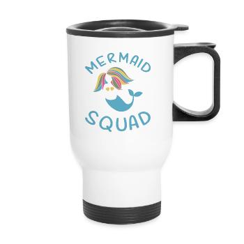Mermaid Squad Birthday Party Gift - Thermal mug with handle - white - Front