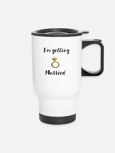 im getting married - Thermobecher mit Tragegriff - Weiß