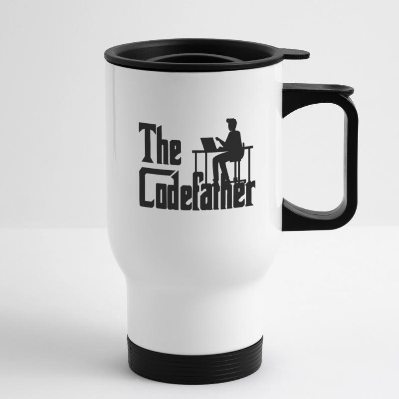 The Codefather Coding Programier Cadeau Tasse isotherme avec poignée