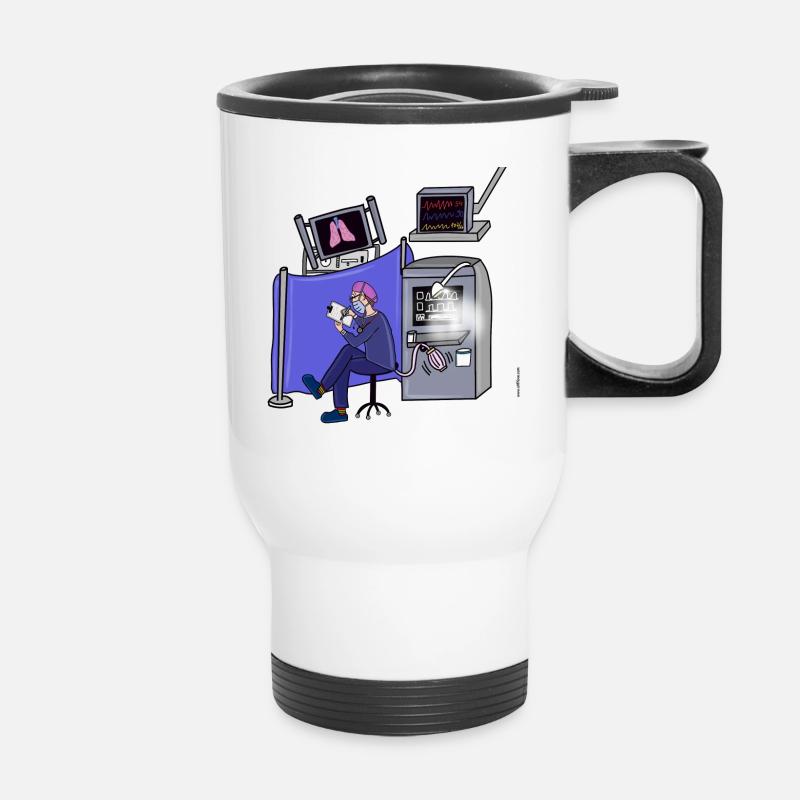 Anästhesist - Thermobecher mit Tragegriff - Weiß