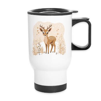 Fawn - Thermal mug with handle - white - Front