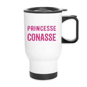 C'est Compliqué d etre Princesse et Conasse - Tasse isotherme avec poignée - blanc - Devant
