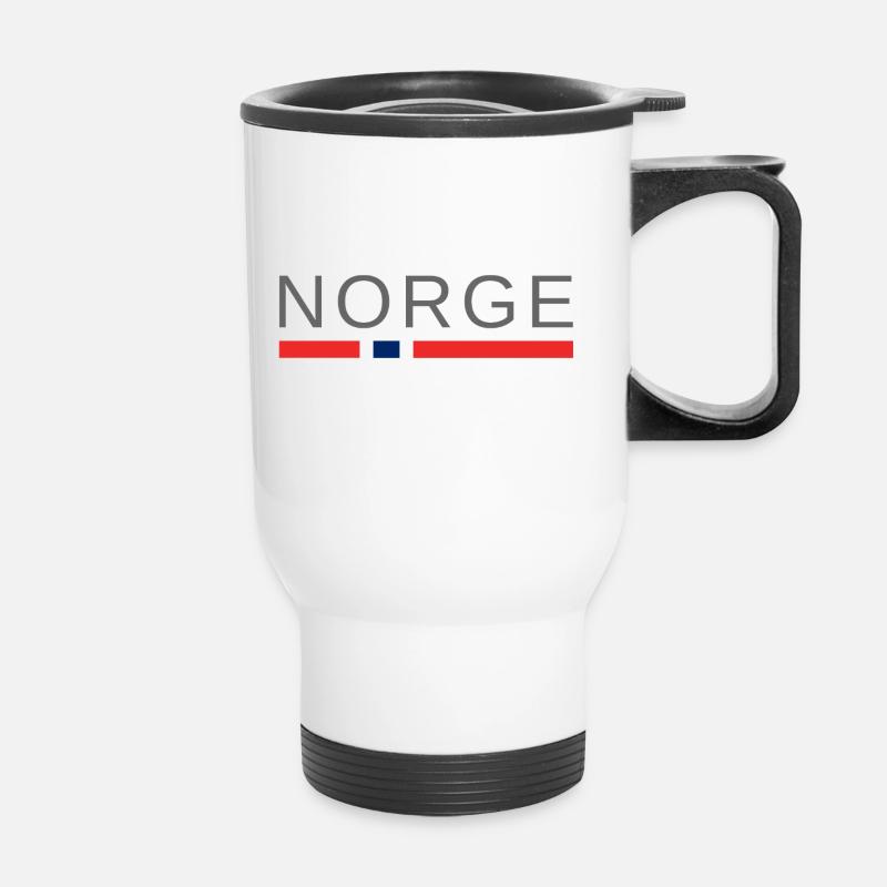 Norwegen - Thermobecher mit Tragegriff - Weiß