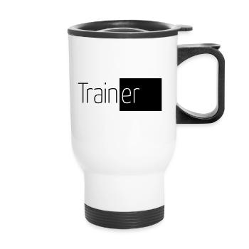Trainer – Athlete Fitness - Thermal mug with handle - white - Front